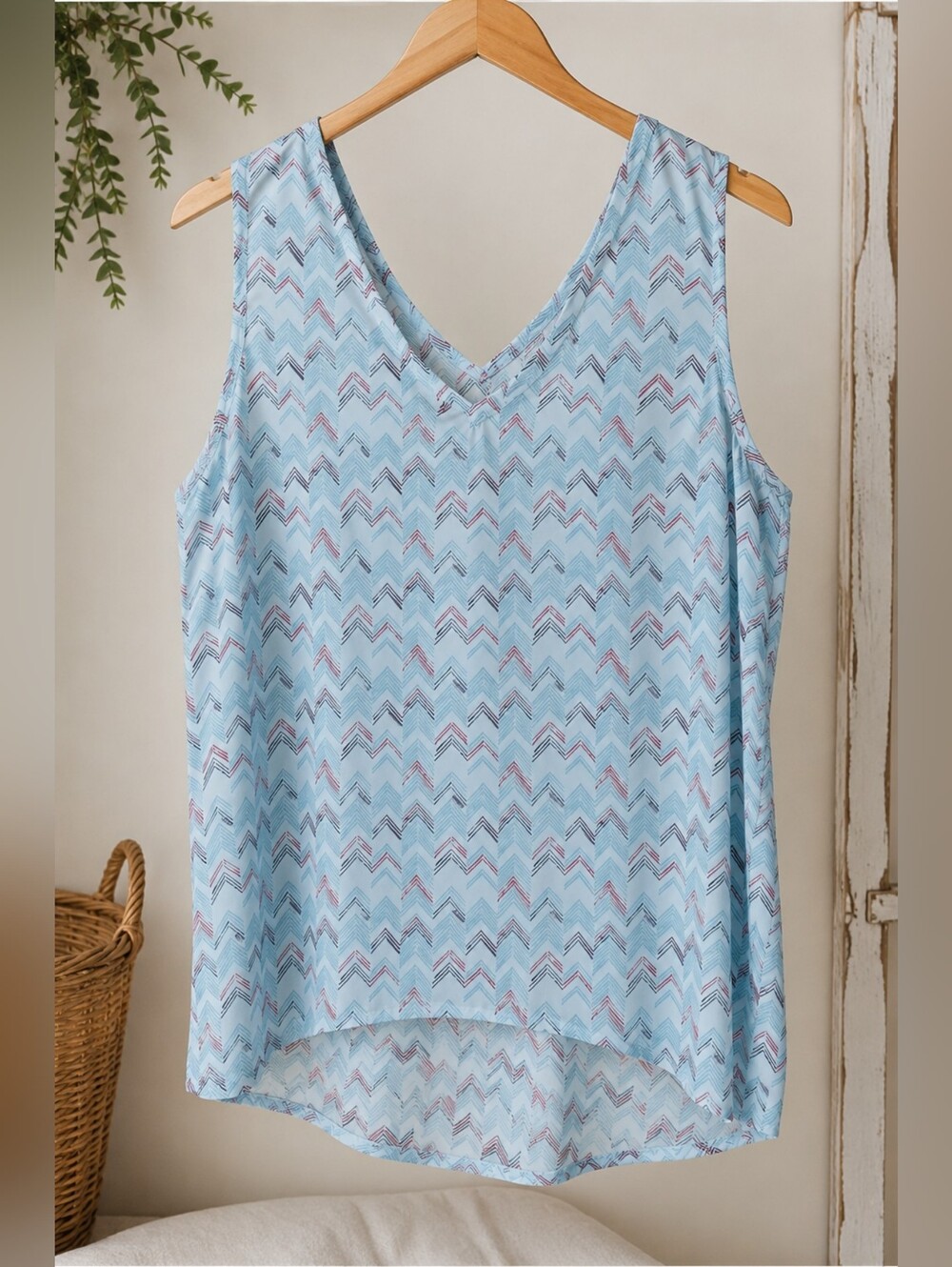 Eddie Bauer Chevron Print Tank Top | XL
